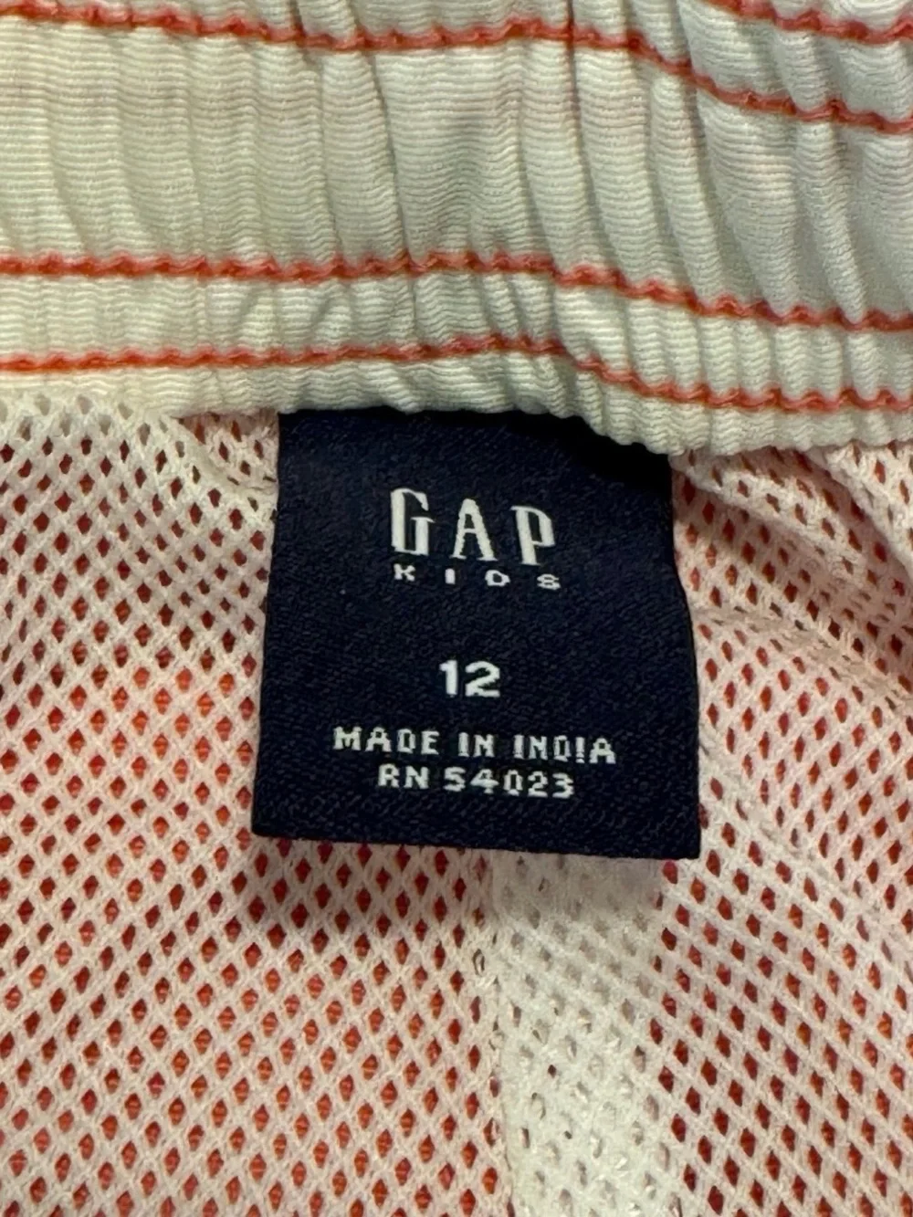 Boys Gap size 12 board shorts swim trunks salmon color